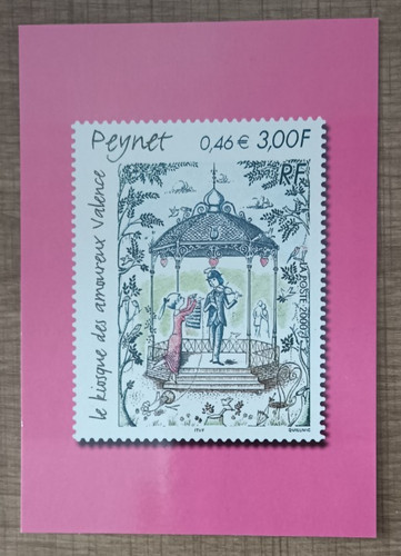 Carte postale timbre saint - carte,