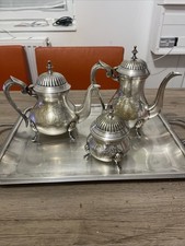 service à the métal argenté