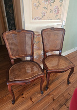 Paire de chaises cannées