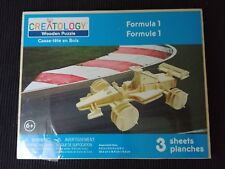NEW Creatology Wooden 3D Puzzle -  Formula 1 Race Car