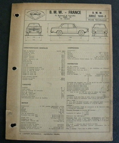 Fiche technique automobile - , bmw