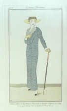 Gravure Costume Parisien 1912 #  7 Boutet de Monvel Bernard (eau forte) Tailleur