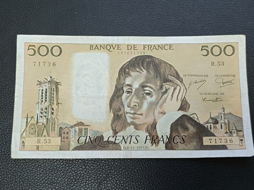 Billet 500 francs pascal - billet, de