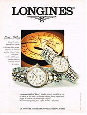 PUBLICITE ADVERTISING 025  1995  GOLDEN WING 2  collection montre  LONGINES