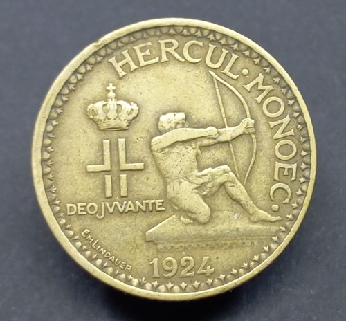 Monaco francs 1924 louis ii - 2,
