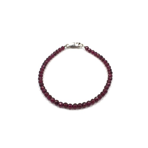 Bracelet argent 925 grenat - argent,