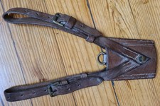 Porte épée officier en cuir fauve WW1 WW2 anglais GB 