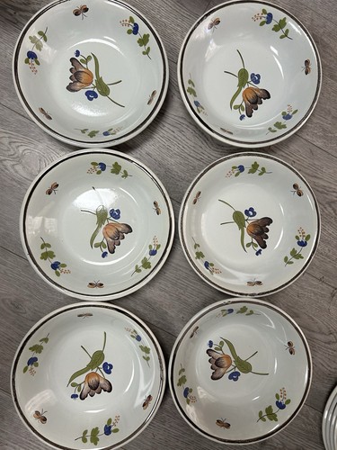 Assiettes soupe fleurie - À,