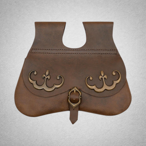 Bourse médiévale cuir xvème - bourse,