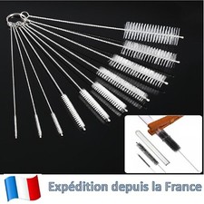 10 Pcs Set Brosse Goupillon Nettoyage Tube pour Bouteille Bouilloire Théière etc