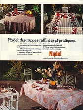 PUBLICITE 1968  NYDEL  nappes cirées