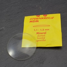 Verre minéral bombé pour montres épaisseur normale 1,1-1,2 mm Tailles 180-415
