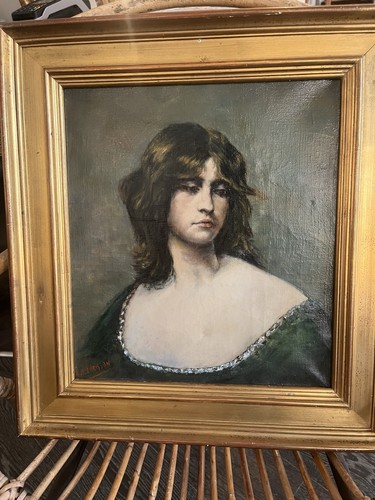 Ancien tableau huile - tableau, toile