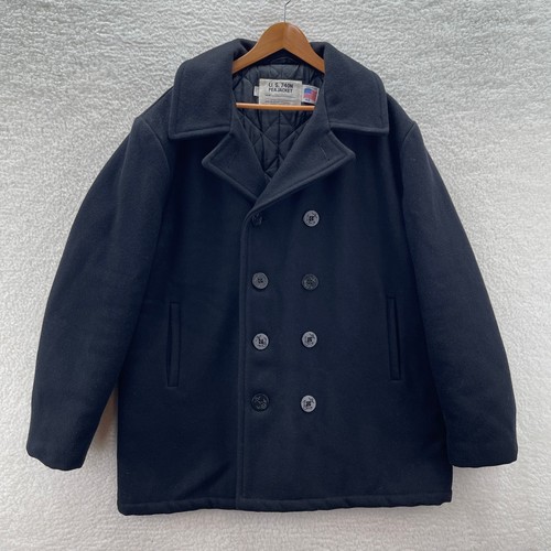 Schott peacoat mens black - schott,