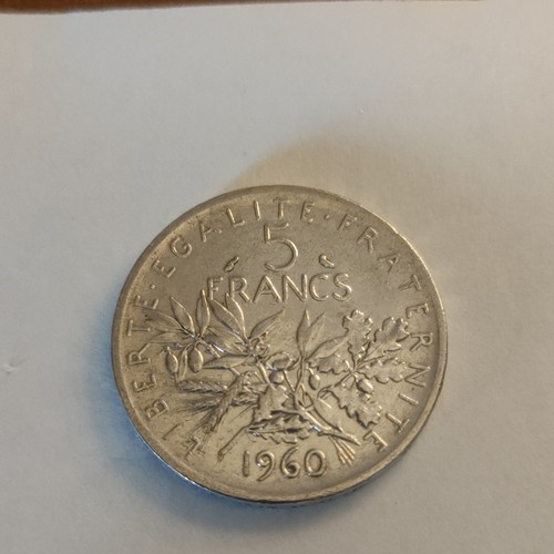 Une pièce francs argent - de, 5