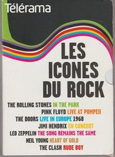 Les Icones Du Rock Coffret Dvd (E30) Telerama Prince Led Zep P Floyd Doors Clash