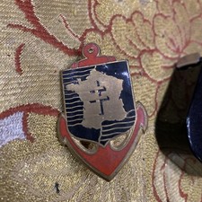 ANCIEN Insigne Pucelle Militaire Drago  Extrême Orient Indochine France Libre