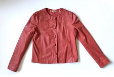 Veste en cuir rouge BEL AIR -