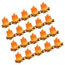 Modèle de feu de camp Miniature, 24 pièces, faux feu de en résine,