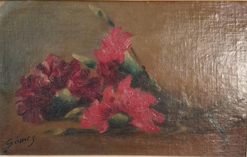 Tableau ancien huile nature - huile,