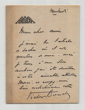 Victor Boucher acteur - Lettre