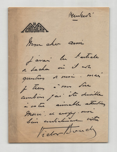 Victor boucher acteur lettre - acteur,