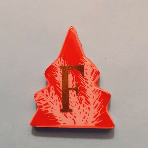 Feve fauchon sapin rouge - ,