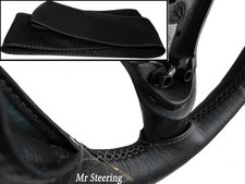 Couvre Volant En Cuir Noir Réel Pour Mercedes A Class W168 Avec Couture Grise