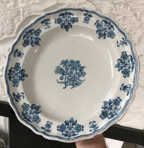 Ancien plat faïence xviiième - plat,