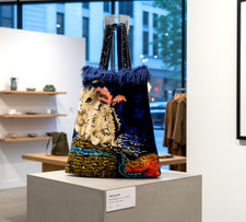 Artisanat Florentin Sac Bohémien Tapisserie Économie Circulaire Thème Meow