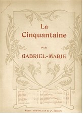 Partition ancienne Violon Violoncelle Piano "La Cinquantaine" Gabriel Marie