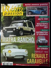 RETRO Passion n°164; Matra Rancho/ Renault Caravelle/ MG TC 1949/ Distribution