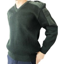 Pull vert col en V Armée