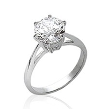 Gros solitaire femme - argent