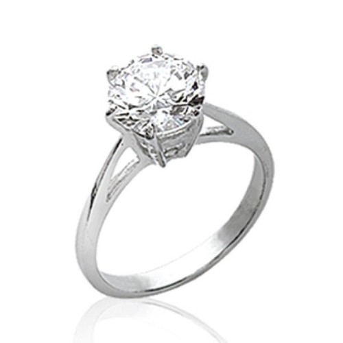 Gros solitaire femme argent - gros,