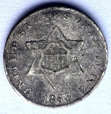 Pièce 3 Cents 1853