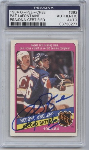Pat lafontaine signed - lafontaine, 1984-85
