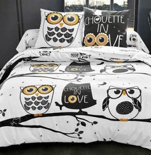 Parure de draps Becquet pour lit de 140 x190 cm  6 Piéces Neuf Motif Chouette