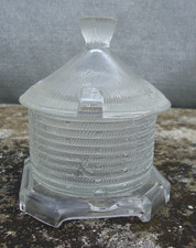 pot à miel sucrier ruche verre , motifs  abeilles  apiculture essaim pollen Apis
