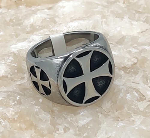 Bague croix templière - croix, fond