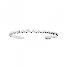 Bracelet jonc ouvert torsadé - bracelet,