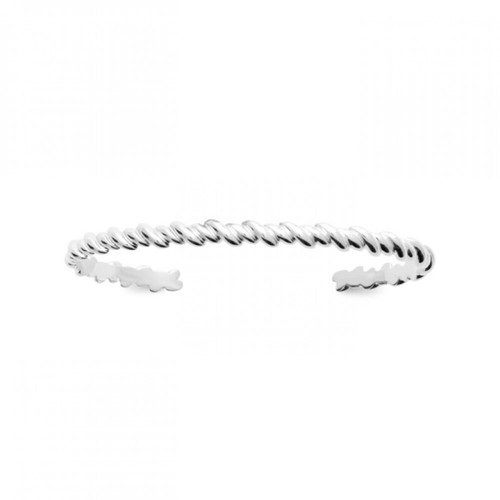 Bracelet jonc ouvert torsadé - ouvert,