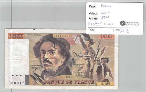 Billet france 100 francs - billet,