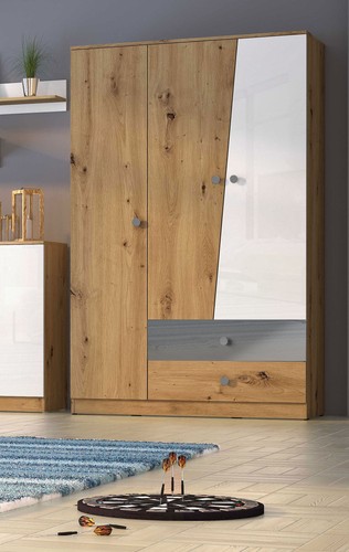 Armoire portes 120cm artisan - armoire, 3