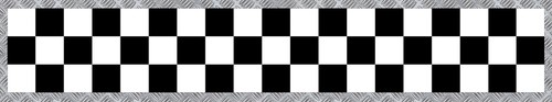 Checked strip 55cmx9cm - strip, car