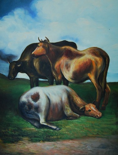 Tableau peinture huile - peinture,