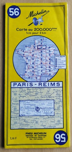 Ancienne carte michelin 56 - carte, n°56