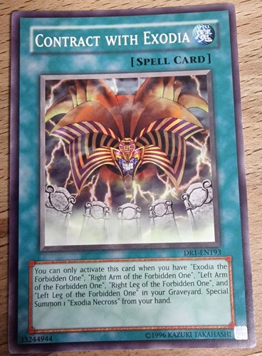 Carte contract with - yu-gi-oh,,