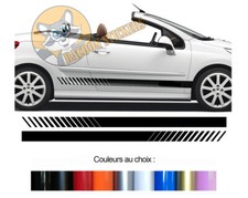 2 X BANDES STRIPES POUR PEUGEOT 207CC SPORT GTI AUTOCOLLANT STICKER BD500N-32