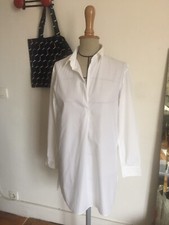 Chemise liquette blanche, Tunique longue, Muji, taille S